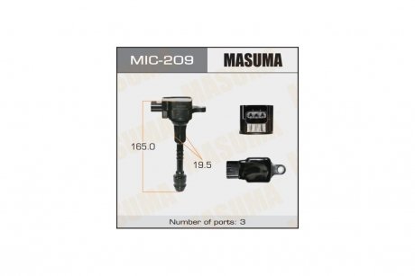 Катушка зажигания ALMERA, PRIMERA / GA16DE, QG15DE, QG18DE MASUMA MIC209