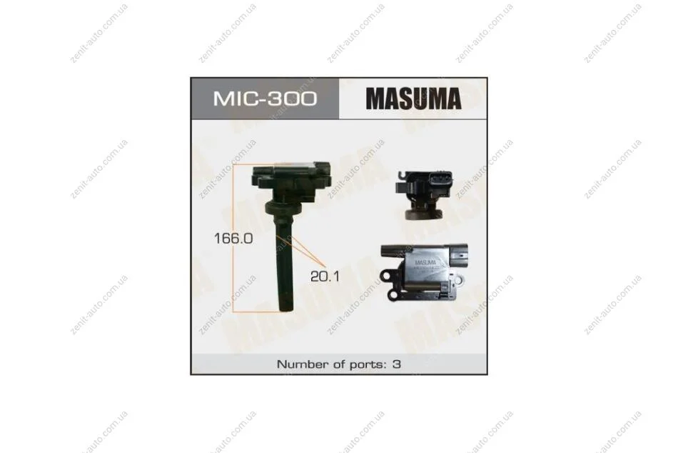 Катушка зажигания Mitsubishi Lancer 1.6 (-13) (MIC-300) MASUMA MIC300 (фото 1)