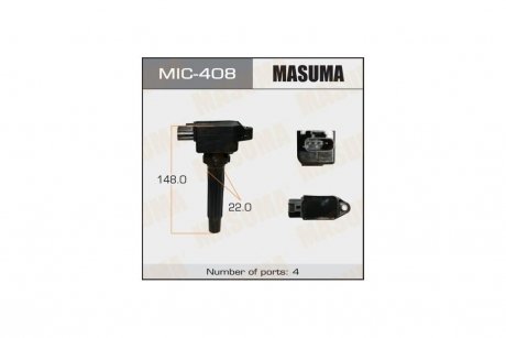 Котушка запалювання Mazda CX-5, CX-9, 3, 6 1.5, 2.0, 2.5 (12-) (MIC-408) MASUMA MIC408 (фото 1)