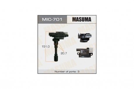 Котушка запалювання Suzuki Swift, SX4 1.5, 1.6 (-16) (MIC-701) MASUMA MIC701
