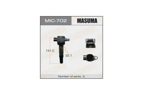 Катушка зажигания Suzuki SX4, Vitara 1.6 (14-) (MIC-702) MASUMA MIC702