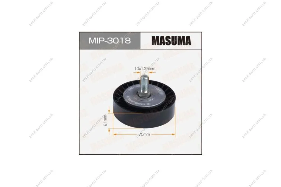 Ролик натяжителя ремня привода навесного оборудования, 6B31 MITSUBISHI OUTLANDER II (MIP-3018) MASUMA 'MIP3018 (фото 1)