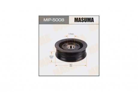 Ролик обводной ремня привода навесного оборудования, R18Z,R20A MASUMA MIP5008