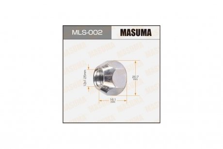 Гайка колеса 12x1.25 / під ключ = 21 мм (MLS-002) MASUMA MLS002