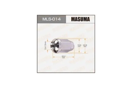 Гайка колеса (MLS-014) MASUMA MLS014