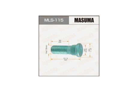 Шпилька колеса (MLS-115) MASUMA MLS115