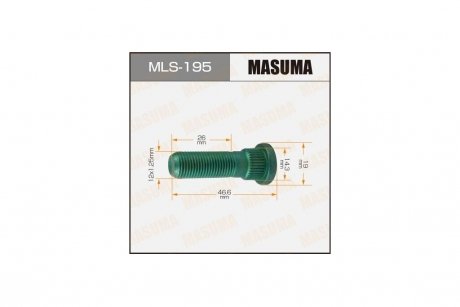 Шпилька колеса Nissan MASUMA MLS195