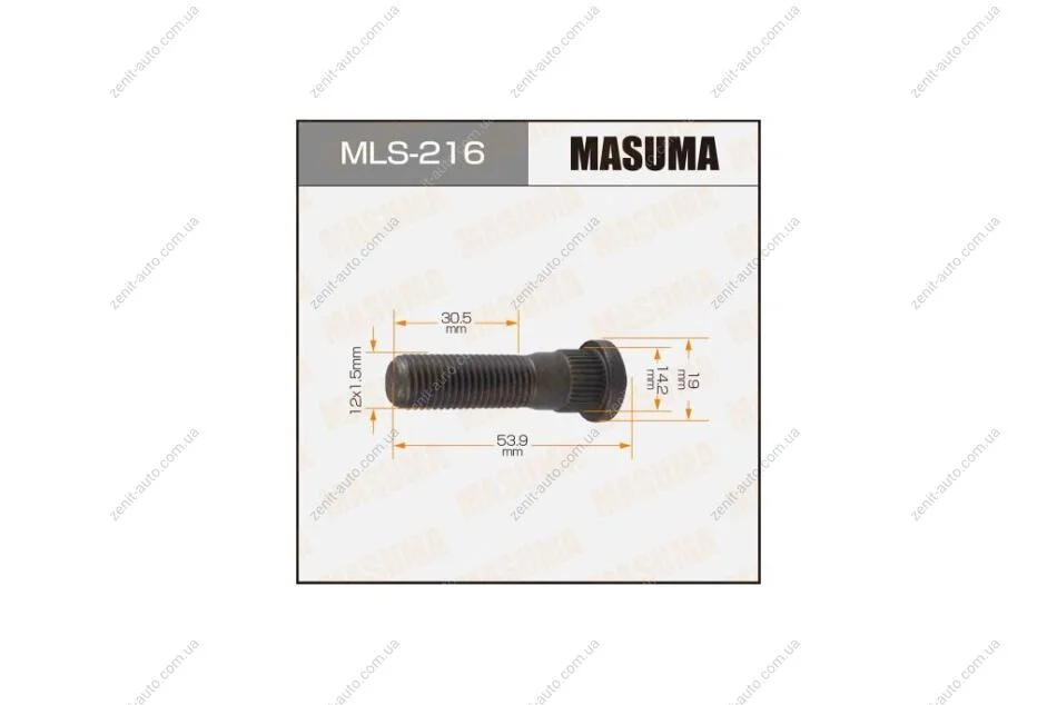 Шпилька колеса заднего Lexus GX 470/ Toyota Land Cruiser Prado (04-) M12x1.5 (MLS-216) MASUMA MLS216 (фото 1)