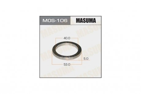 Прокладка приемной трубы Toyota (40x53) MASUMA MOS106 (фото 1)