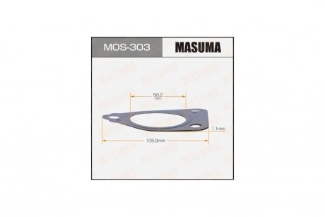 Прокладка 56.2x105.9x1.1 MASUMA MOS303 (фото 1)