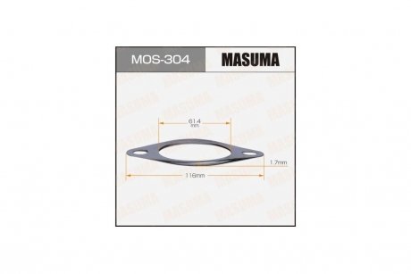 Прокладка 61.4x116x1.7 MASUMA MOS304 (фото 1)