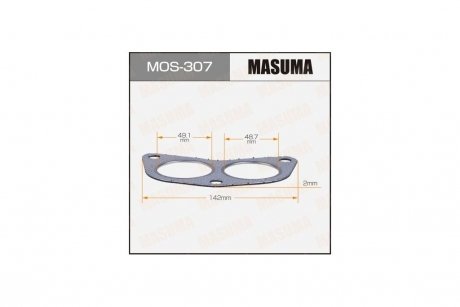 Прокладка 49.1/48.7x142x2 MASUMA MOS307 (фото 1)