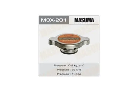 Крышка радиатора Honda/ Mazda/ Mitsubishi/ Nissan/ Subaru/ Suzuki/ Toyota 0.9 bar (MOX-201) MASUMA MOX201