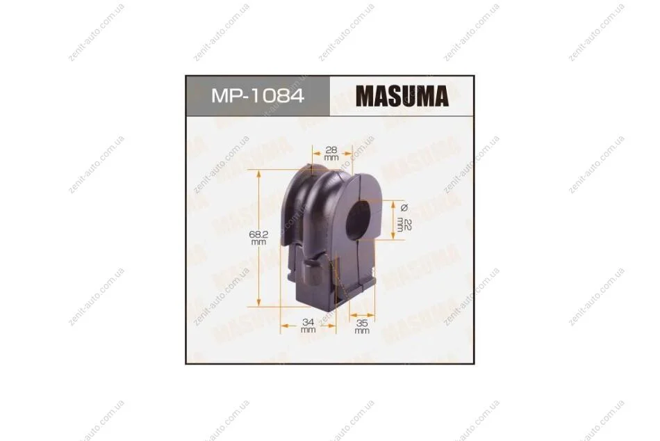 Втулка стабилизатора переднего (Кратно 2) Nissan Qashqai (15-), X-Trail (07-) (MP-1084) MASUMA MP1084 (фото 1)