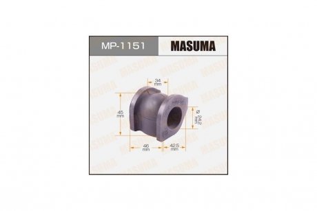 Втулка стабілізатора переднього (Кратно 2) Honda Civic (05-) (MP-1151) MASUMA MP1151 (фото 1)