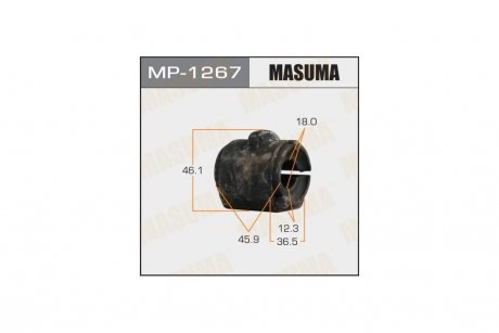 Втулка стабилизатора переднього FORD FIESTA, FUSION 02- MAZDA CX-5 MASUMA MP1267 (фото 1)
