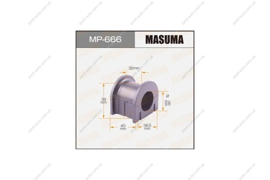 Втулка стабілізатора переднього (Кратно 2) Toyota Land Cruiser Prado (-02) (MP-666) MASUMA MP666 (фото 1)