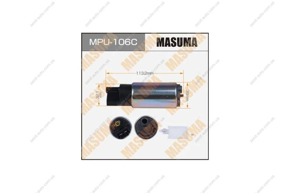Бензонасос электрический графитовый коллектор Toyota LAND CRUISER, OUTLANDER / UZJ200, CW5W, сетка MPU-040 (MPU106C) MASUMA 'MPU106C (фото 1)