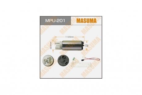 Бензонасос електричний (+ сіточка) Nissan/ Subaru (MPU-201) MASUMA MPU201 (фото 1)