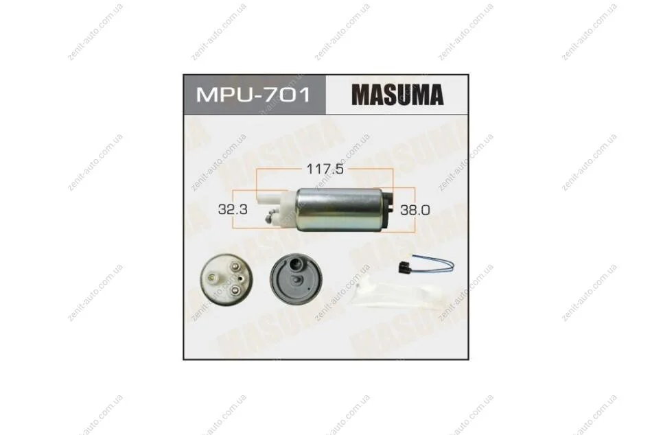 Бензонасос электрический (+сеточка) Mitsubishi/ Suzuki (MPU-701) MASUMA MPU701 (фото 1)