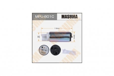 Бензонасос электрический (+сеточка) Mazda/ Mitsubishi/ Nissan/ Subaru CC MASUMA MPU801C (фото 1)
