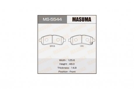 Колодка тормозная MASUMA MS5544