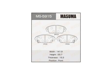 Гальмівні колодки передня ACT1728, NP5034, P49050 MASUMA 'MS5915