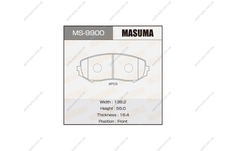 Колодки тормозные (MS-9900) MASUMA MS9900 (фото 1)