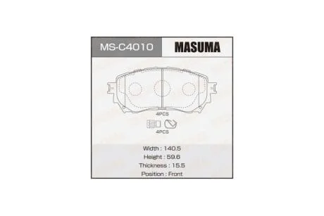 Гальмівні колодки передня (MSC4010) MASUMA 'MSC4010
