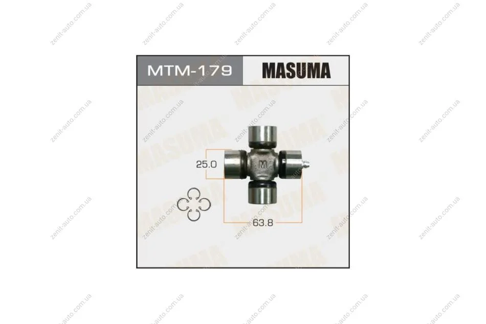 Хрестовина карданного валу (25x63.8) Mitsubishi (MTM-179) MASUMA MTM179 (фото 1)