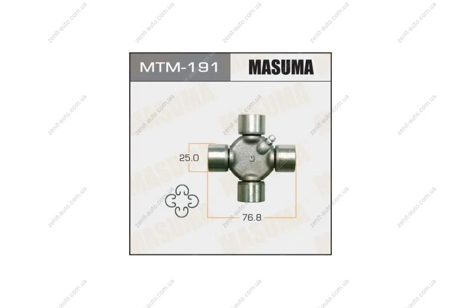 Крестовина карданного вала (25x76.8) Mitsubishi Pajero (MTM-191) MASUMA MTM191 (фото 1)