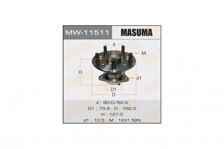 Ступица колеса (MW-11511) MASUMA MW11511