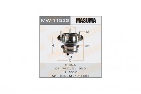 Ступица колеса (MW-11532) MASUMA MW11532 (фото 1)