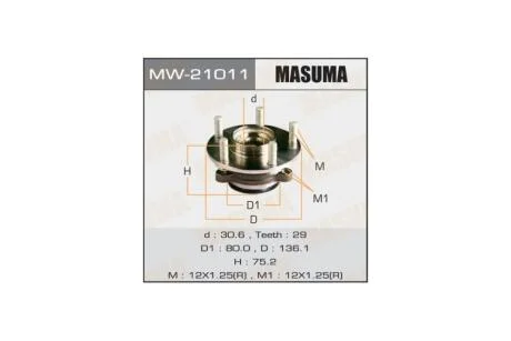 Ступица колеса (MW-21011) MASUMA MW21011
