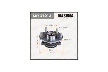 Ступица колеса передний JUKE / F15(with ABS) (MW-21013) MASUMA MW21013