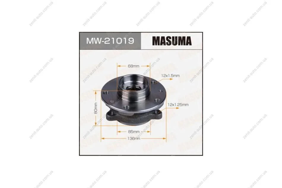 Ступица колеса передний QASHQAI / J11E(with ABS) (MW-21019) MASUMA MW21019 (фото 1)