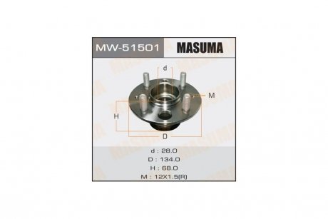 Ступица колеса задн MOBILIO/ GB1, GB2 (MW-51501) MASUMA 'MW51501