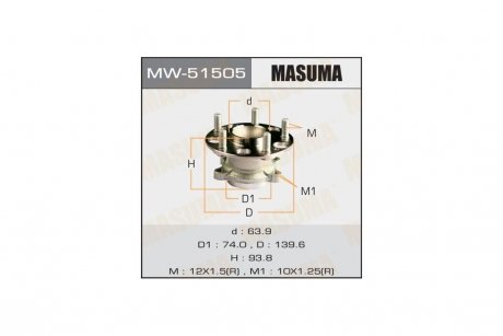 Ступица колеса задн ACCORD / SL9 MASUMA 'MW51505