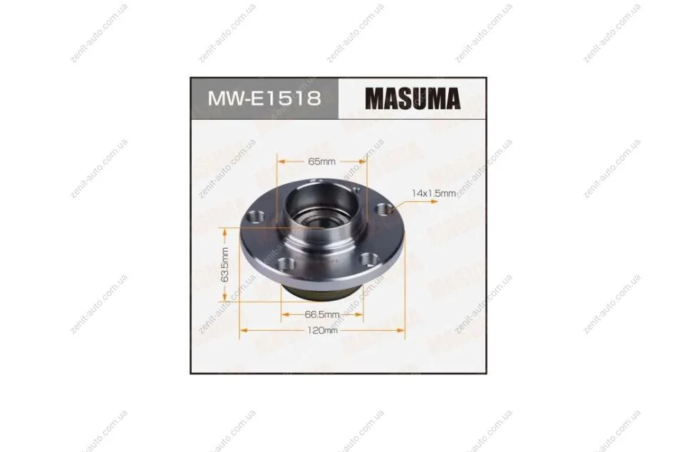 Ступица колеса задн AUDI A1, SKODA FABIA 00- (with ABS) (MW-E1518) MASUMA MWE1518 (фото 1)