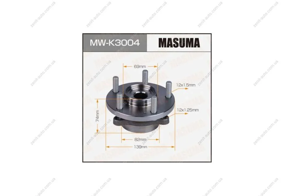 Ступица колеса передний KIA CEED II15-(with ABS) (MW-K3004) MASUMA MWK3004 (фото 1)