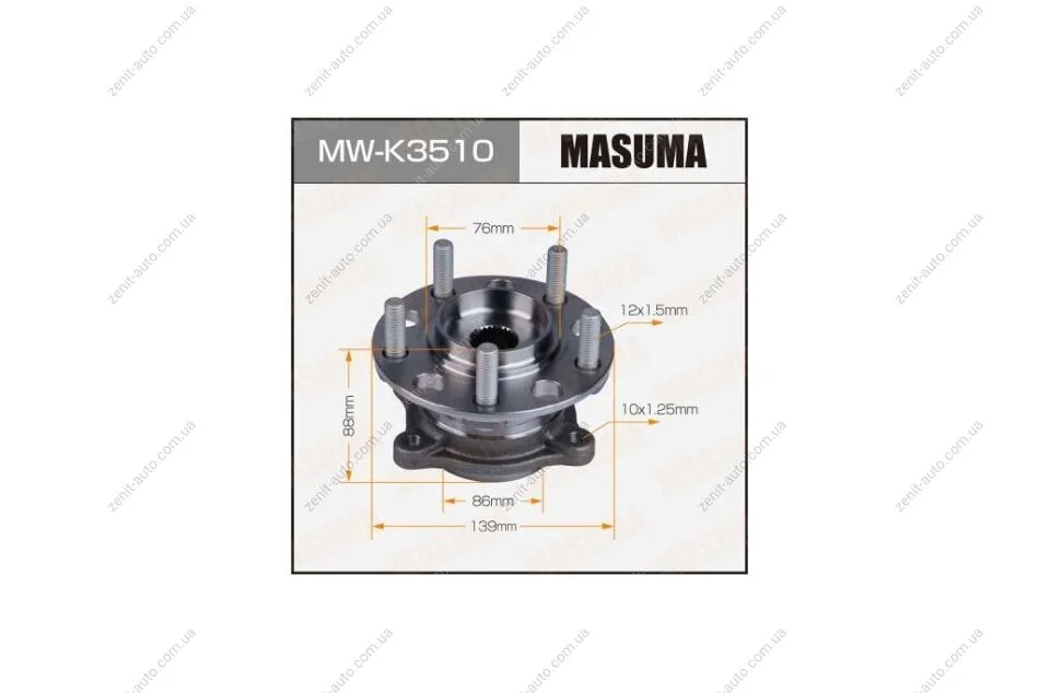 Маточина колеса задній HYUNDAI TUCSON IIIKIA SPORTAGE IV15-(with ABS) (MW-K3510) MASUMA MWK3510 (фото 1)