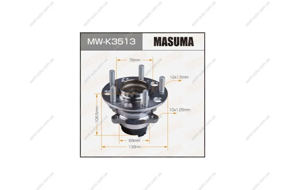 Ступица колеса задний HYUNDAI CRETA16-(with ABS) (MW-K3513) MASUMA MWK3513 (фото 1)
