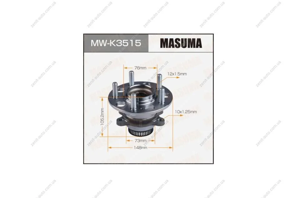 Ступица колеса задн HYUNDAI i30 II, ELANTRA IV (with ABS) (MW-K3515) MASUMA MWK3515 (фото 1)