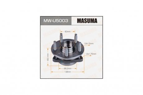 Ступица колеса передн OPEL ASTRA-J 09-(with ABS) MASUMA 'MWU5003