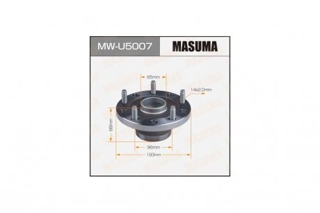Ступица колеса передн FORD TRANSIT 11- MASUMA 'MWU5007