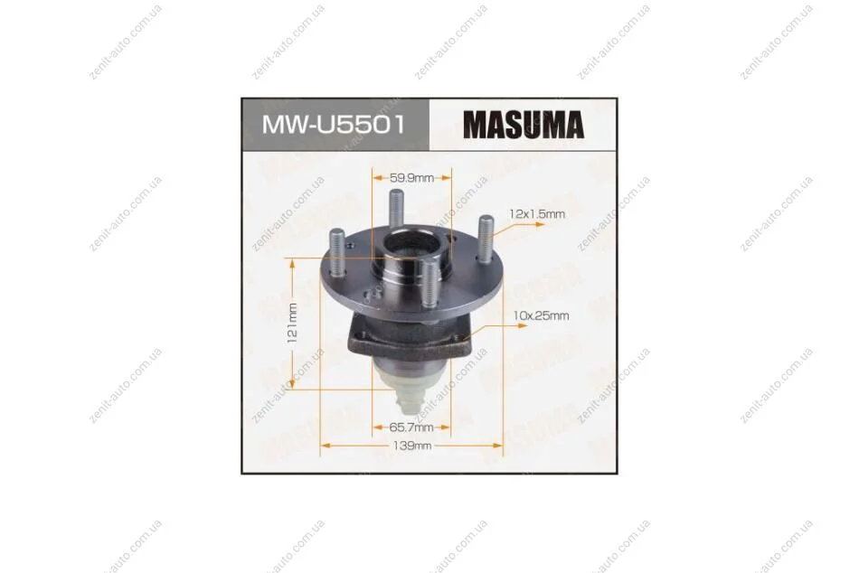 Маточина колеса задній CHEVROLET LACETTI 03- (with ABS) (MW-U5501) MASUMA MWU5501 (фото 1)