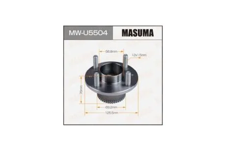Маточина колеса задній Chevrolet Aveo (T200) (з ABS) (MW-U5504) MASUMA MWU5504