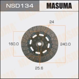 Диск сцепления 240*160*24*25.6 Nissan X-Trail (01-07) MASUMA 'NSD134 (фото 1)