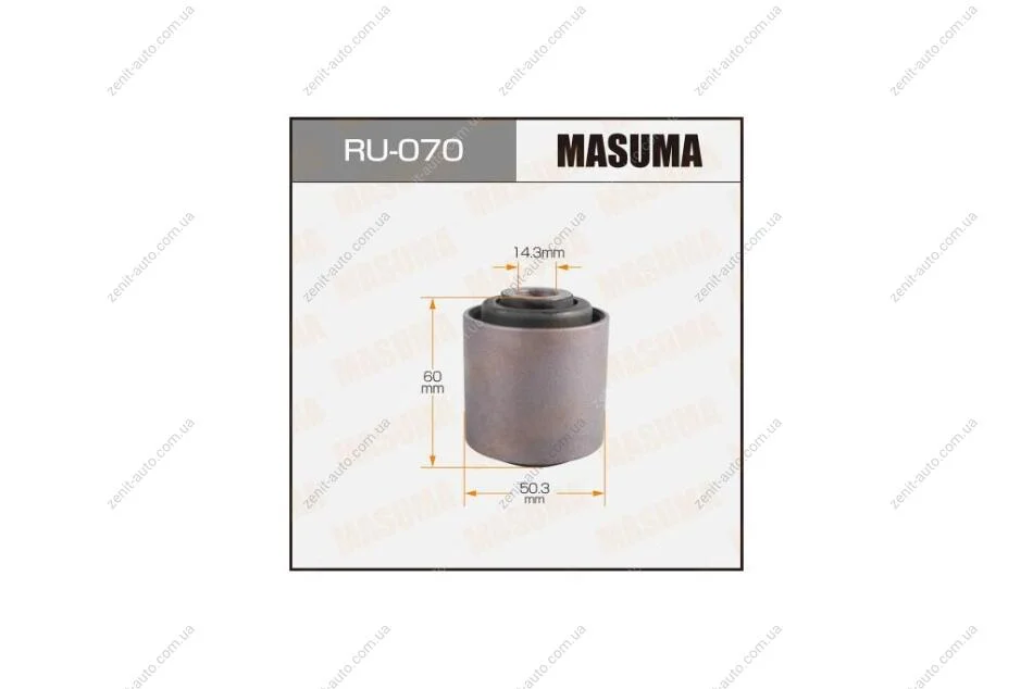 Сайлентблок заднего продольного рычага Nissan Patrol (-10) (RU-070) MASUMA RU070 (фото 1)
