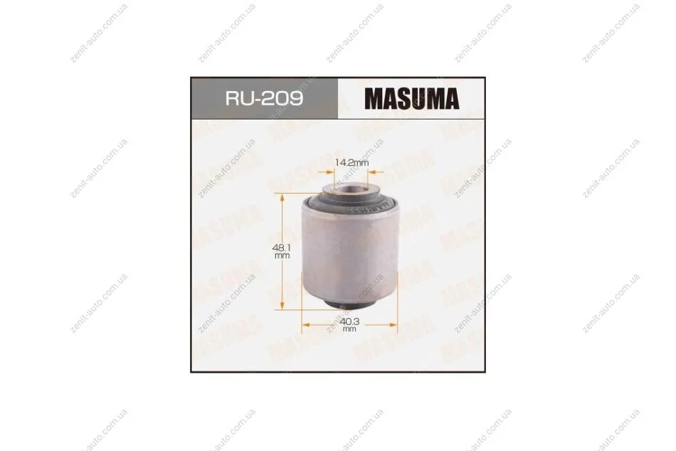 Сайлентблок заднього поздовжнього важеля Nissan Pathfinder (-05) (RU-209) MASUMA RU209 (фото 1)
